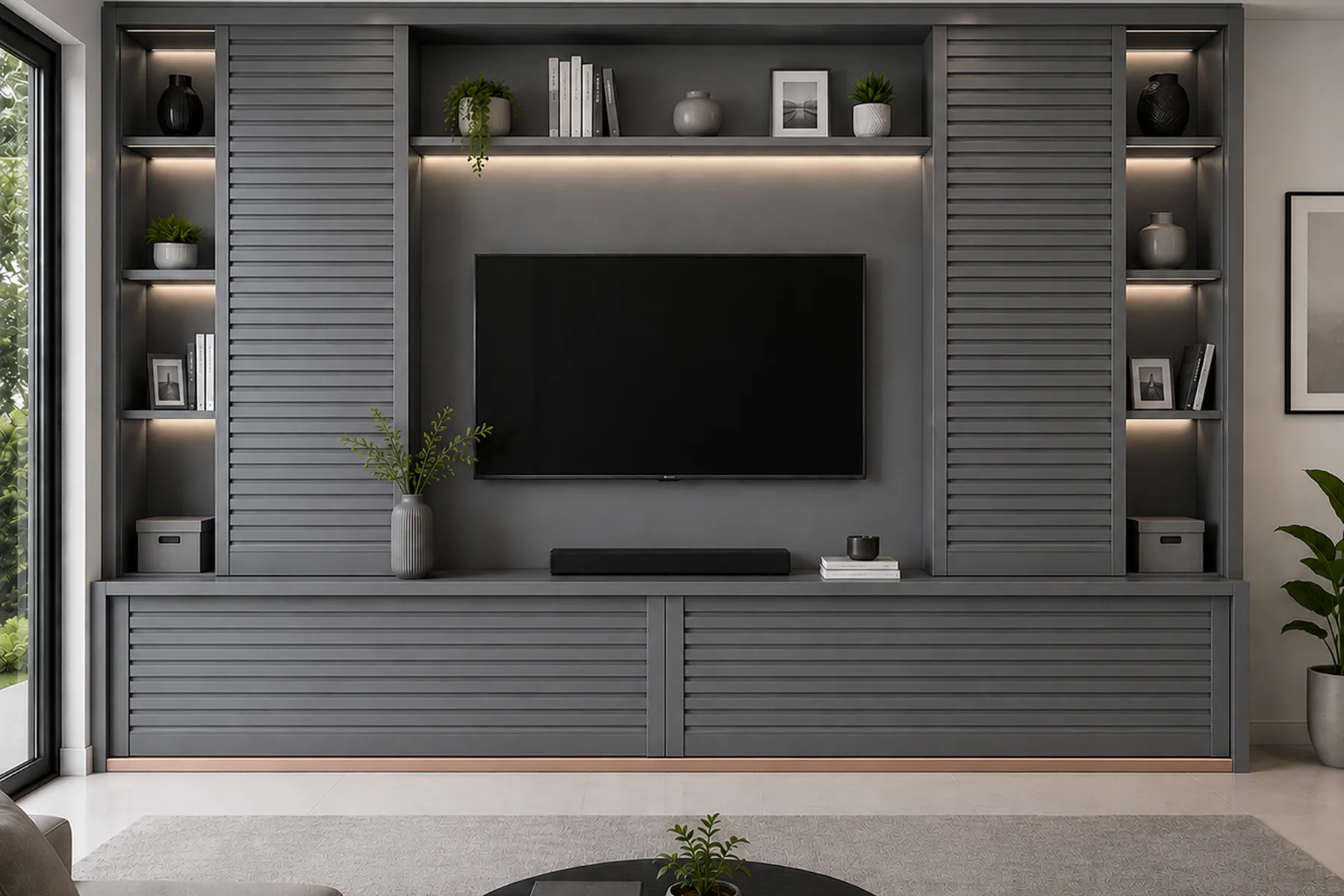 Louvered Aluminium Shutter Wardrobe Door