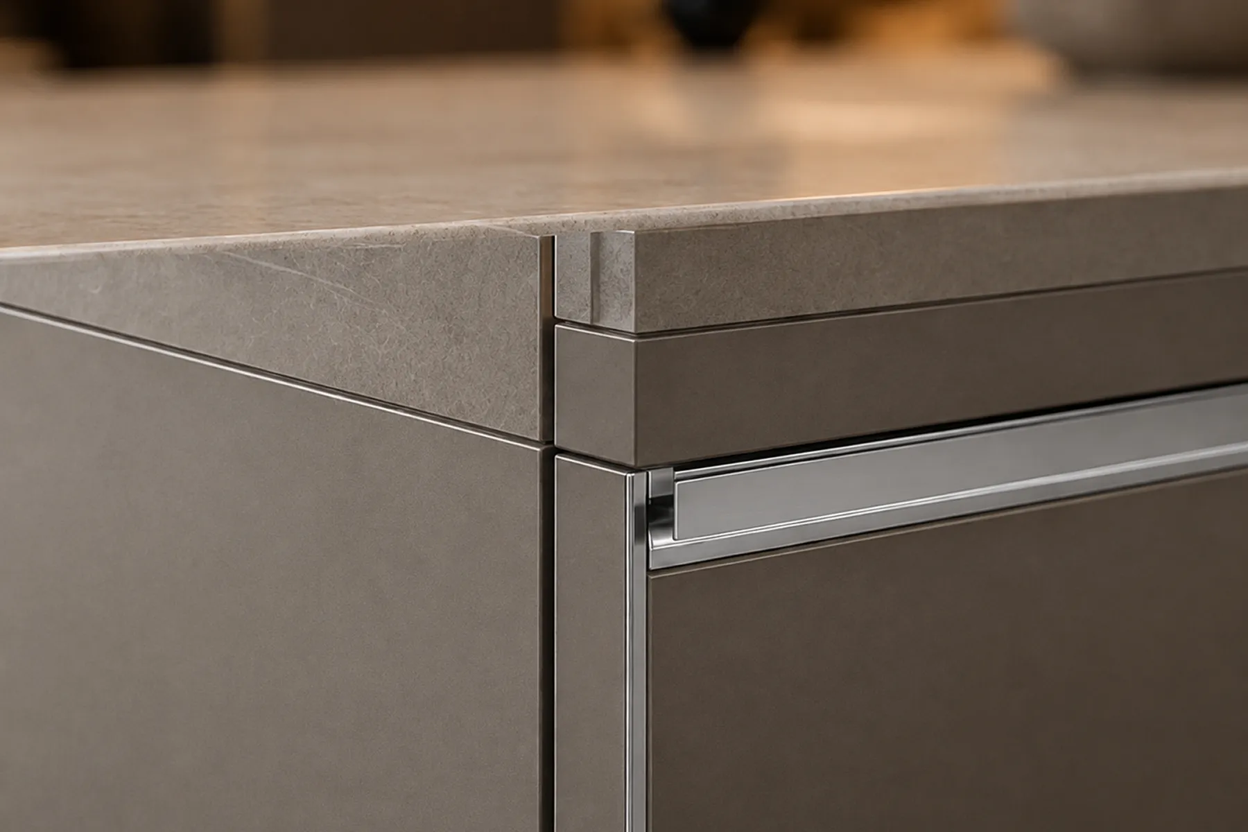 T-Profile Trim on Kitchen Island Cabinet Edge