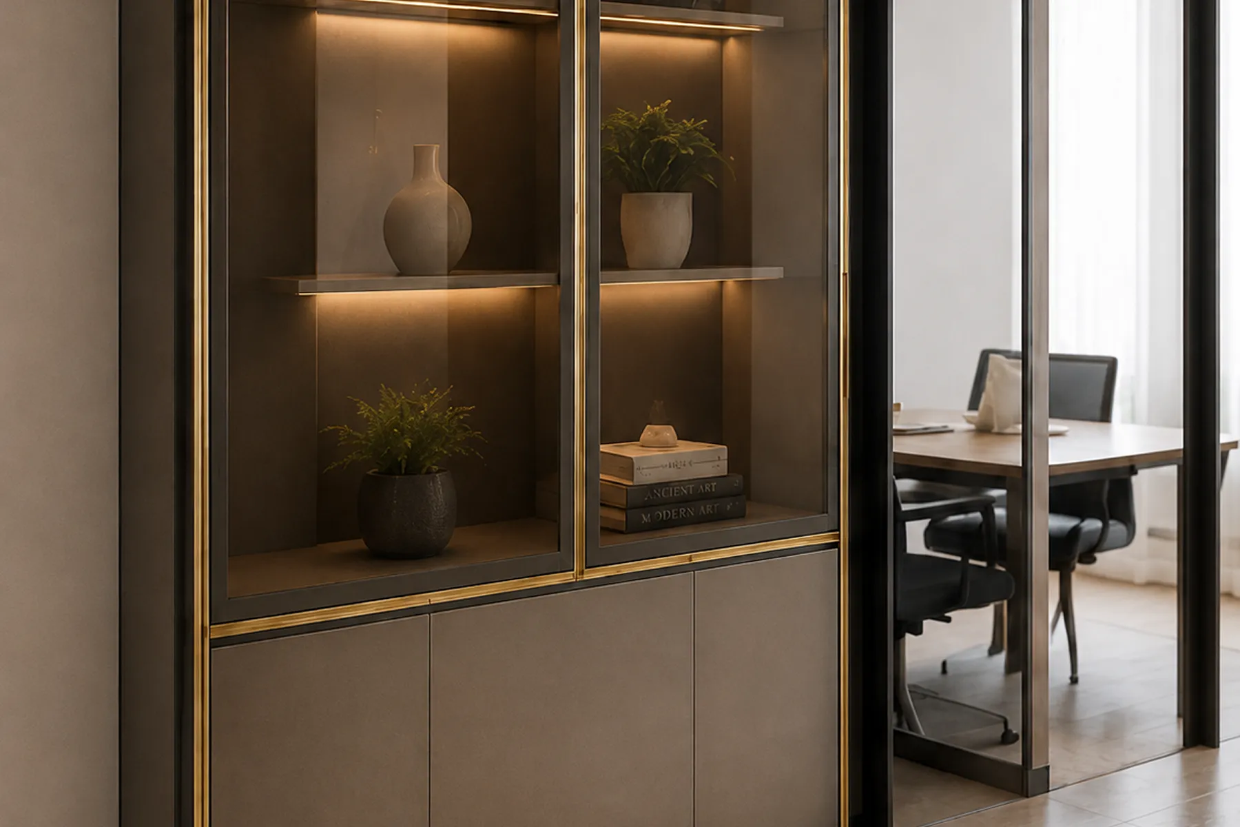 Mitred T-Profile Corner Joint on Reception Panel
