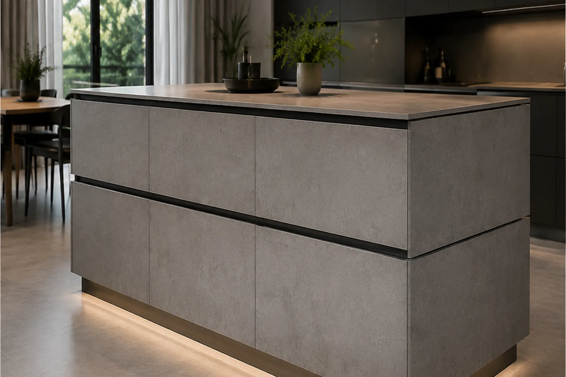 Modern Kitchen Handleless Design
