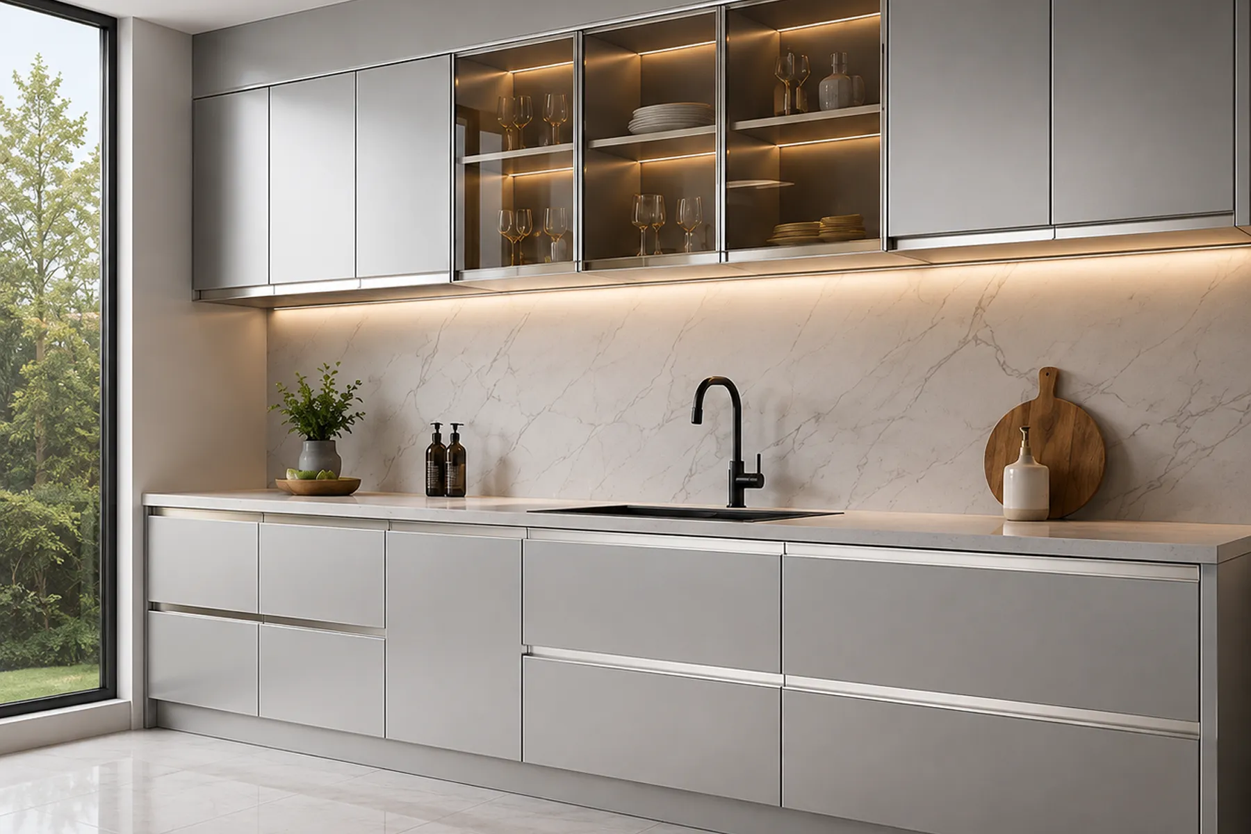 Framed Kitchen Shutter Design
