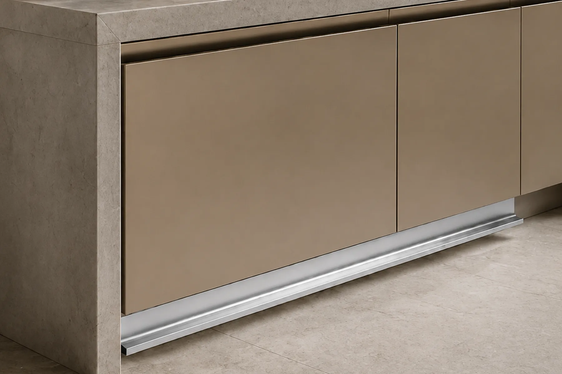 L-Gola Channel on Floating Console Cabinet