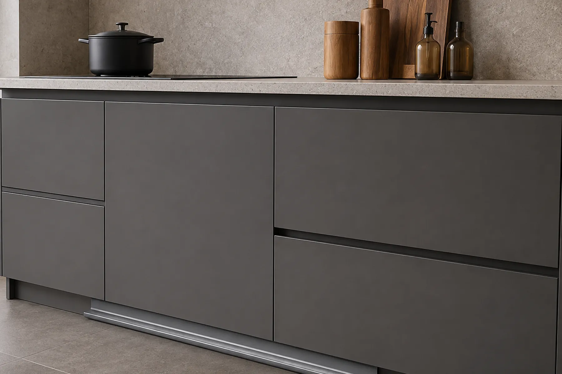 L-Gola Channel Below Kitchen Base Cabinets