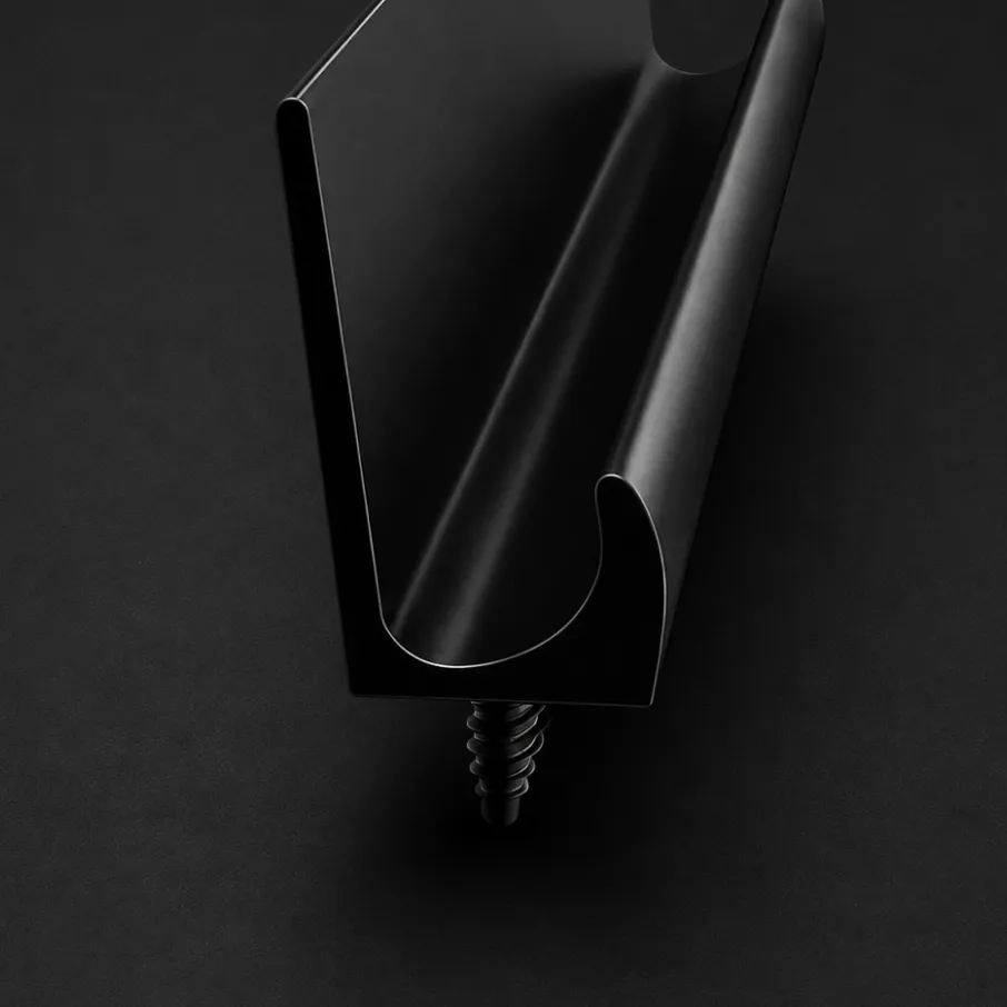 Black Matte powder coated aluminium finish