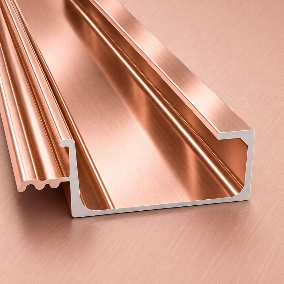Rose Gold anodized aluminium finish