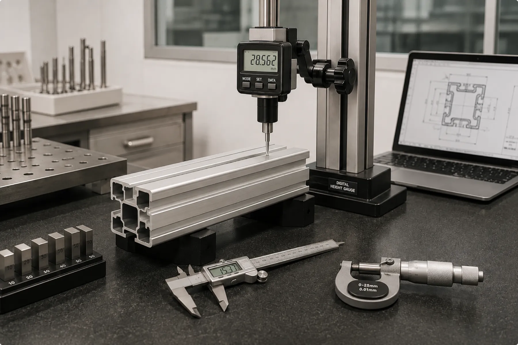 Dimensional accuracy measurement using precision tools